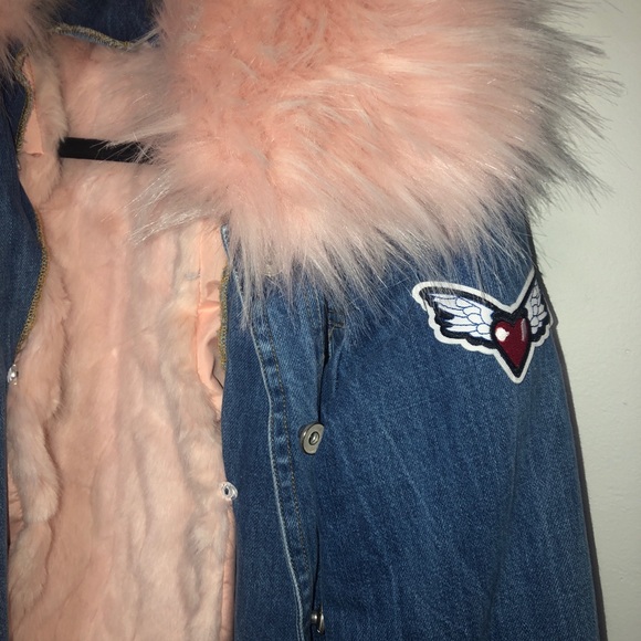 Bagatelle Denim Trucker Jacket w Fur (removable) - Picture 6 of 7